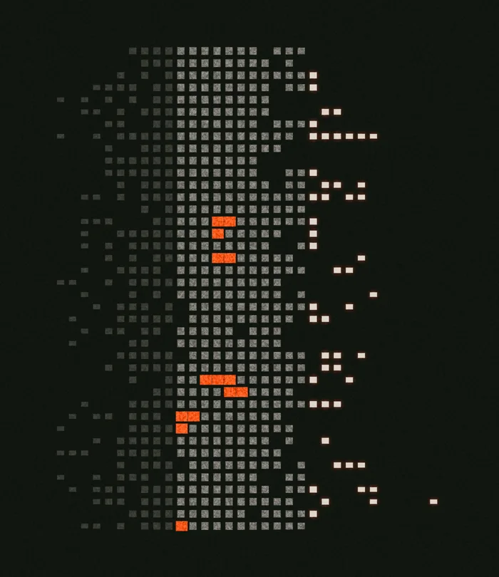 A field of order lines across a wholesale season, the few that need a decision marked in orange